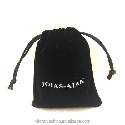 qualidade  Recyclable Custom Black Velvet Jewelry Bag For Packaging fábrica